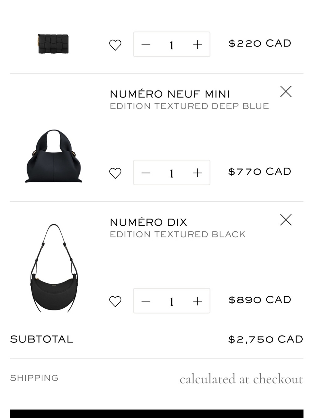 Polene bags/card holder bundle